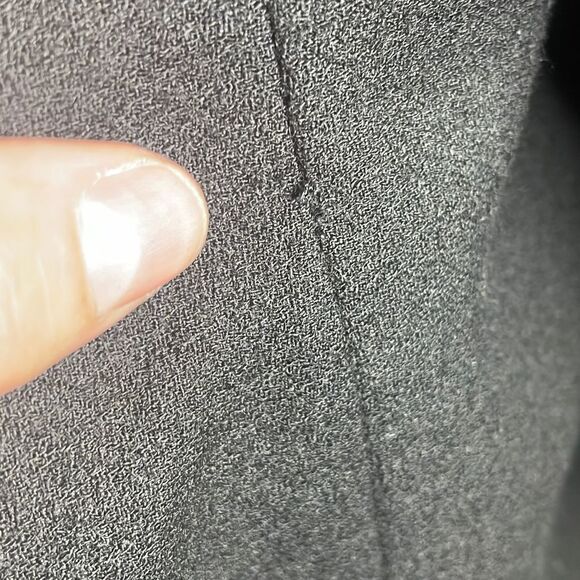 Halston Y2K 100% Wool Black Blazer Shacket Shirt Jacket sz 10 - Picture 8 of 8